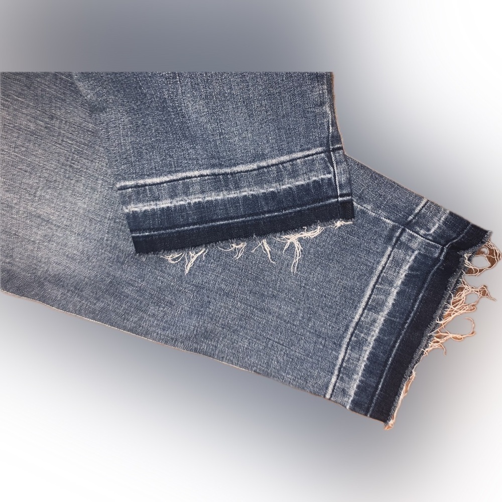 Talbots Raw Edge Released Hem Frayed Straight High Waist Ventura Ankle Jeans 2 - Picture 6 of 11
